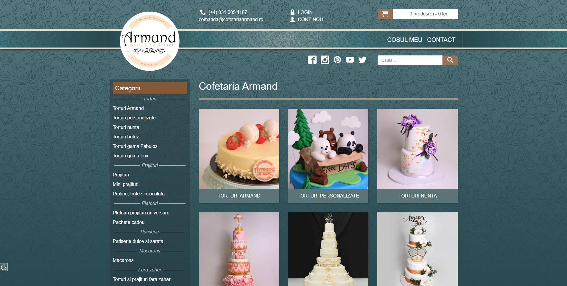 Website Cofetarie artizanala